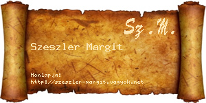 Szeszler Margit névjegykártya